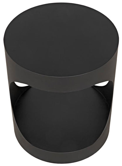 Noir Eclipse Side Table, Matte Black, 26"H (GTAB302MTB YUU6013MU6)