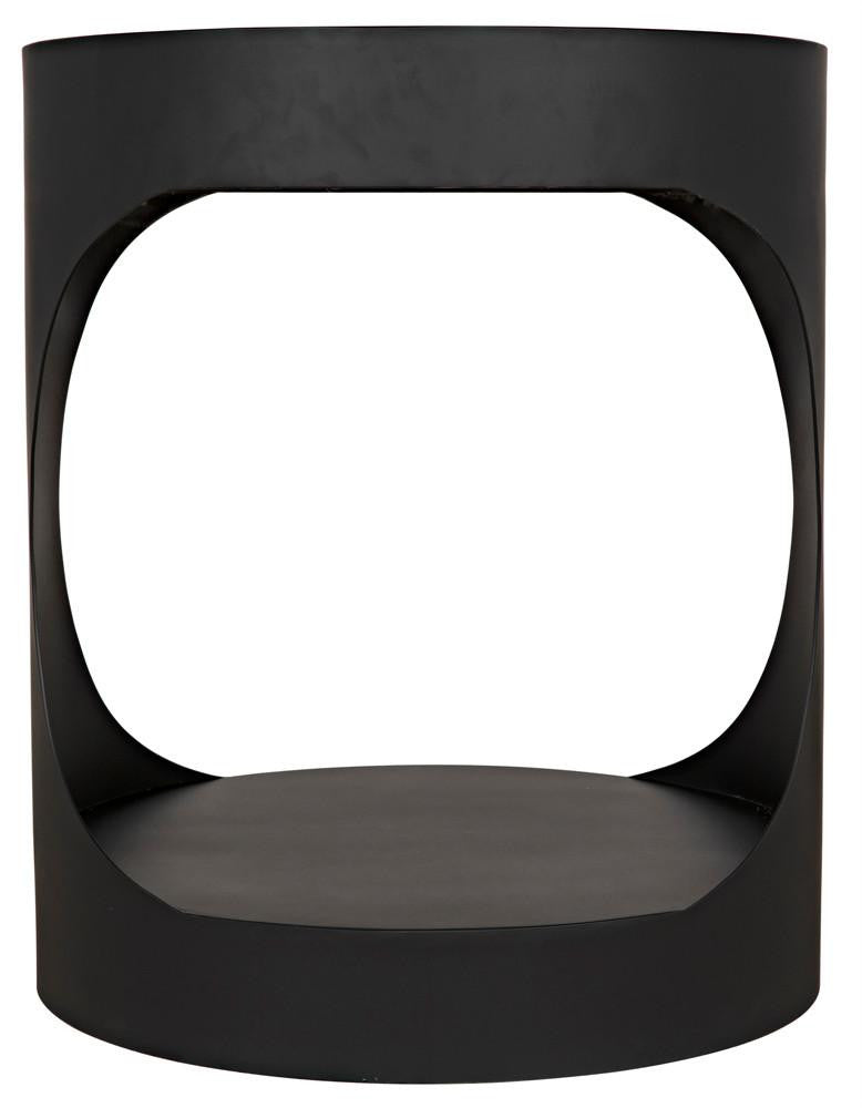 Noir Eclipse Side Table, Matte Black, 26"H (GTAB302MTB YUU6013MU6)