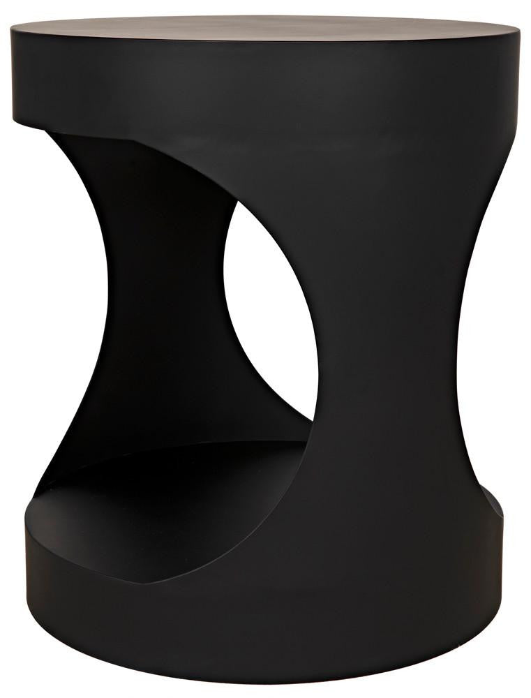 Noir Eclipse Side Table Matte Black