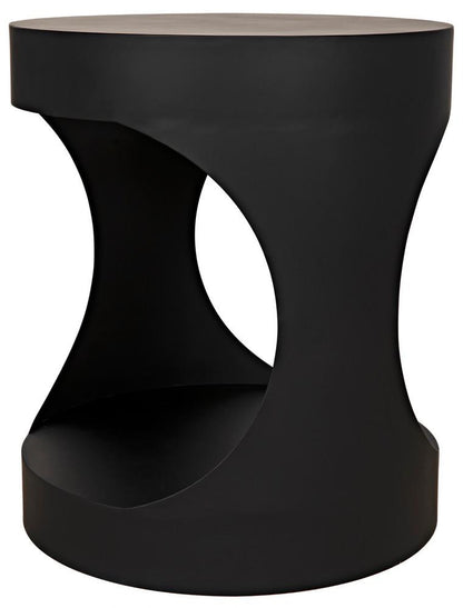 Noir Eclipse Side Table Matte Black