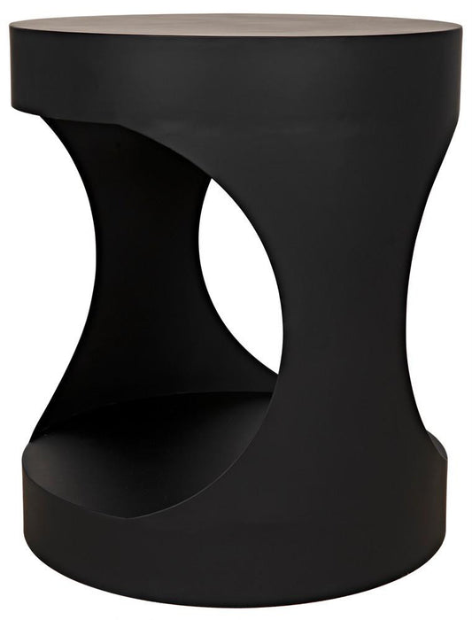 Noir Eclipse Side Table Matte Black