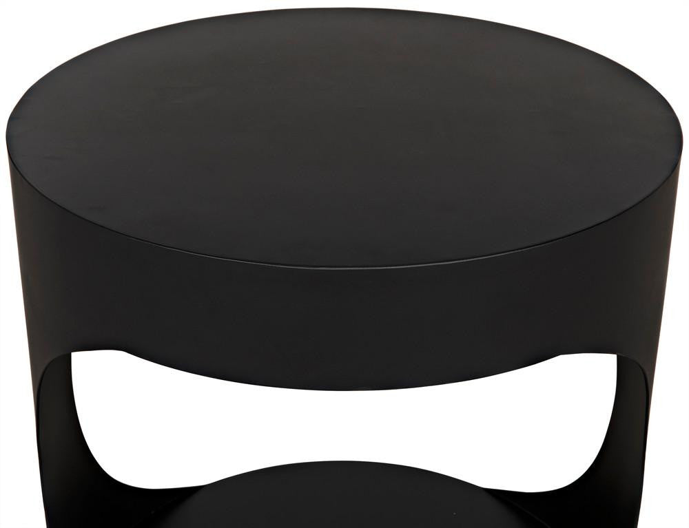 Noir Eclipse Side Table, Matte Black, 26"H (GTAB302MTB YUU6013MU6)