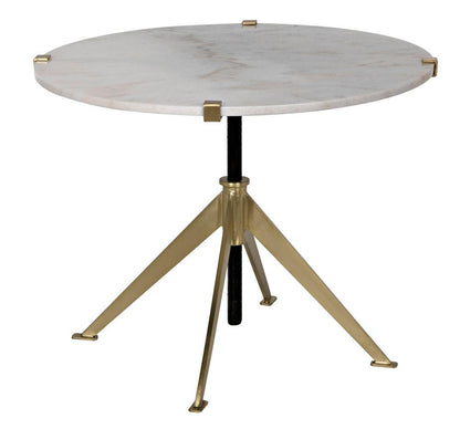 Noir Edith Side Table Antique Brass