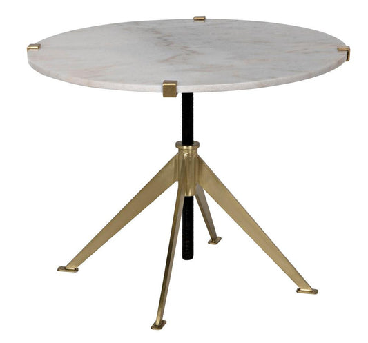 Noir Edith Side Table Antique Brass