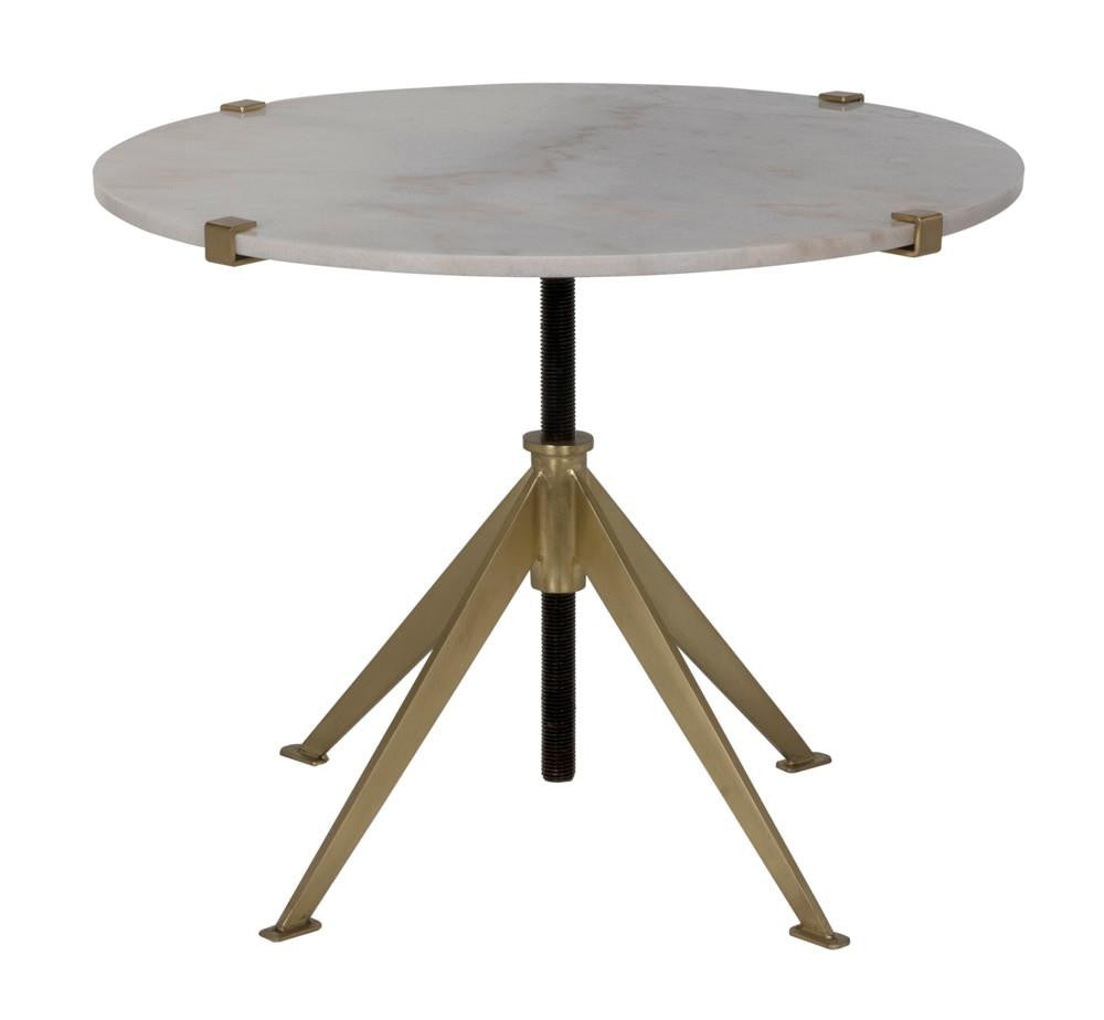 Noir Edith Side Table Antique Brass