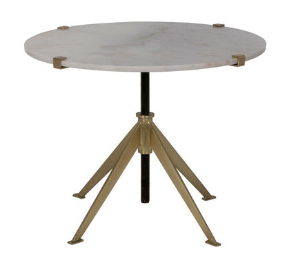 Noir Edith Side Table Antique Brass