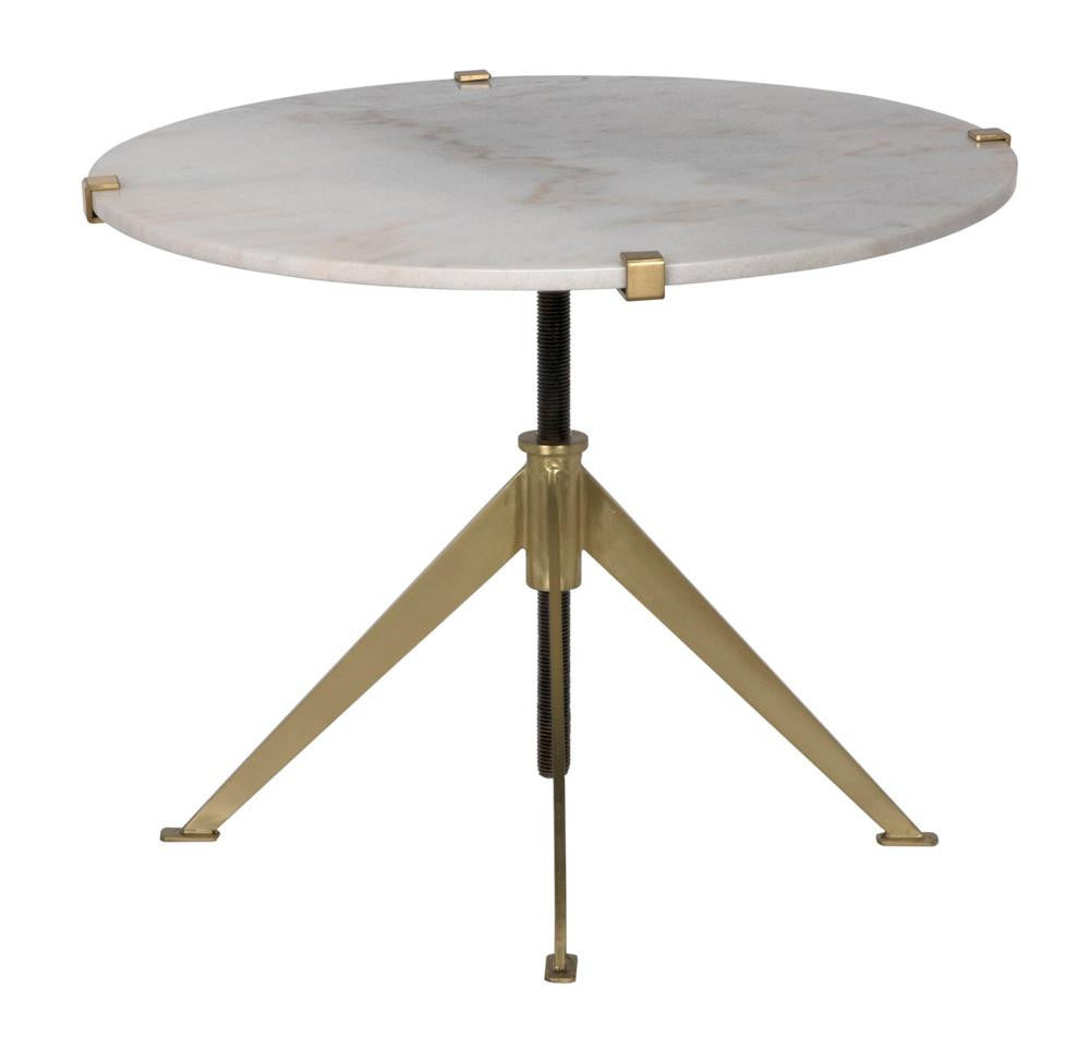Noir Edith Side Table, Antique Brass, 24.5"H (GTAB679MB-L YUU6013MU9)