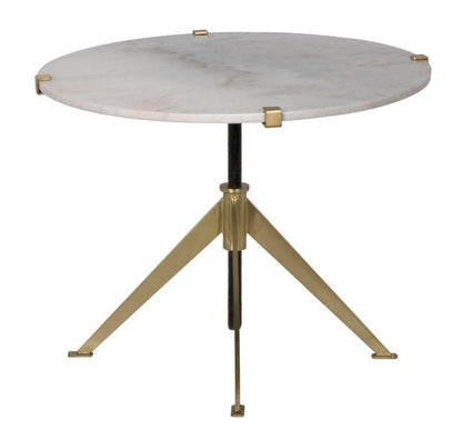 Noir Edith Side Table, Antique Brass, 24.5"H (GTAB679MB-L YUU6013MU9)