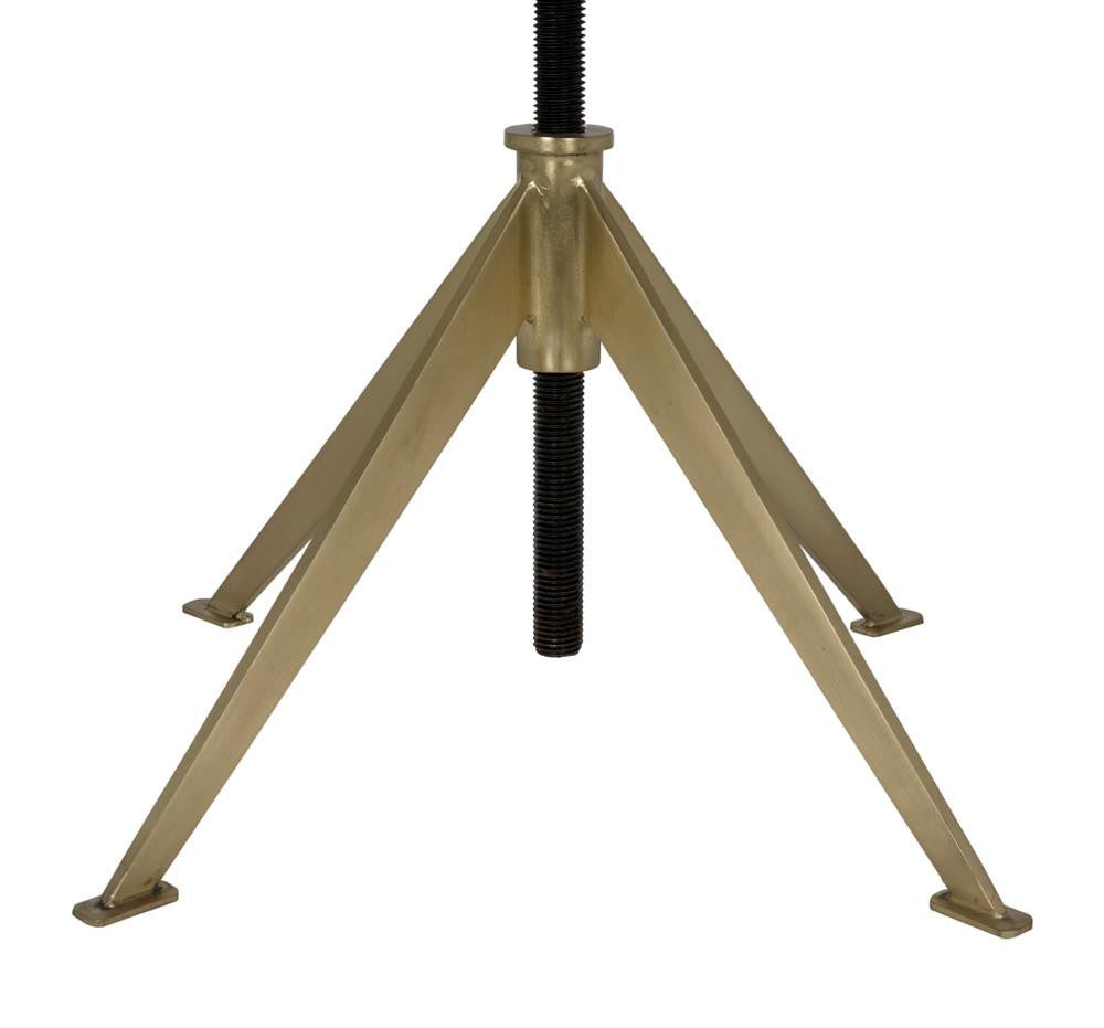 Noir Edith Side Table, Antique Brass, 24.5"H (GTAB679MB-L YUU6013MU9)
