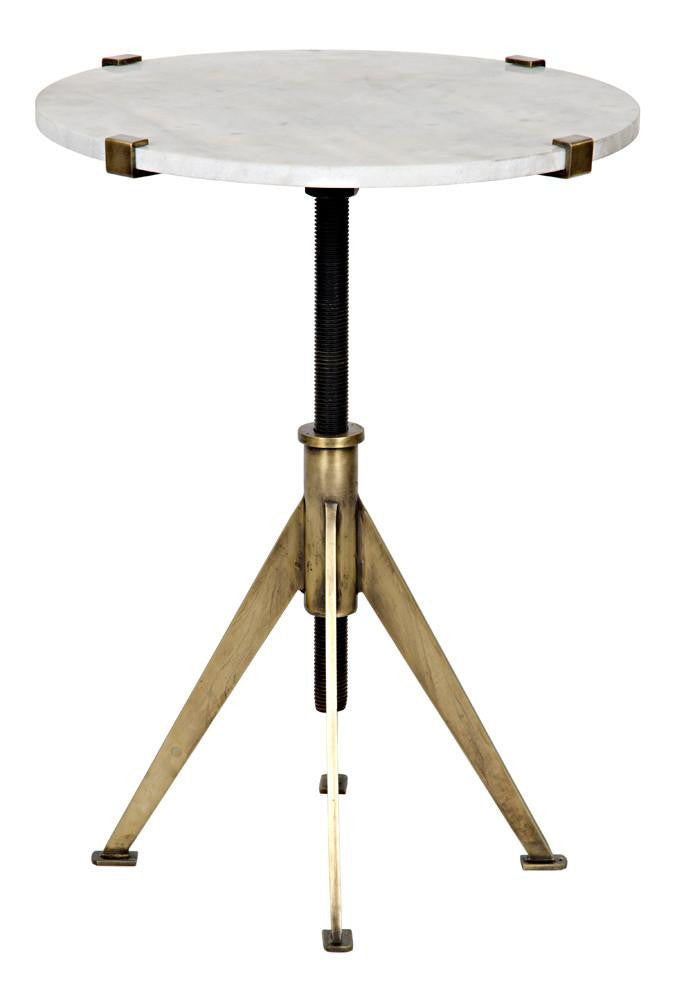 Noir Edith Side Table, Antique Brass, 24.5"H (GTAB679MB-S YUU6013MUC)