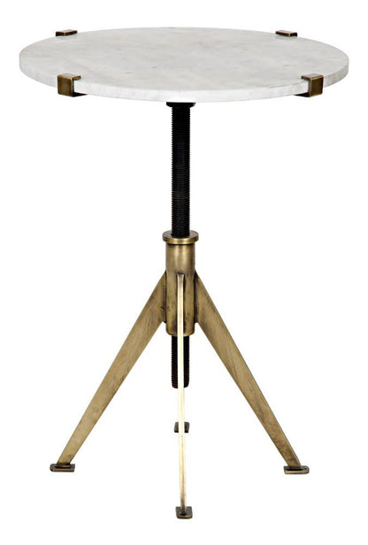 Noir Edith Side Table, Antique Brass, 24.5"H (GTAB679MB-S YUU6013MUC)