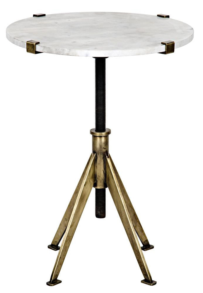 Noir Edith Side Table, Antique Brass, 24.5"H (GTAB679MB-S YUU6013MUC)