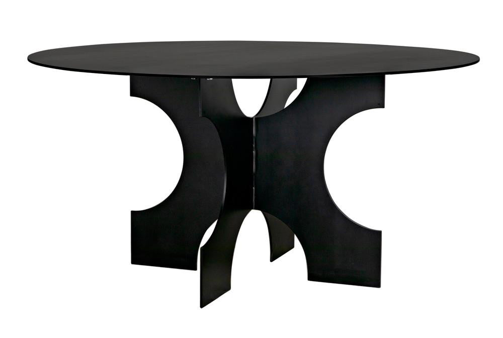 Noir Element Dining Table Matte Black