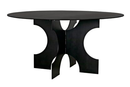 Noir Element Dining Table Matte Black