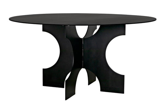 Noir Element Dining Table Matte Black