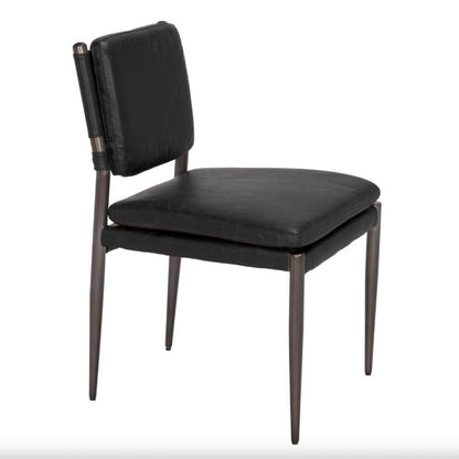 Noir Elvis Chair Steel Gray Powder Coat and Ebony Black