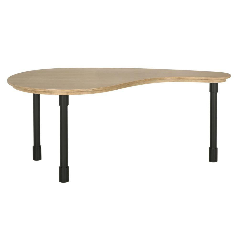Noir Emory Desk Natural and Matte Black