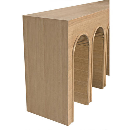 Noir Enzo Console White Oak