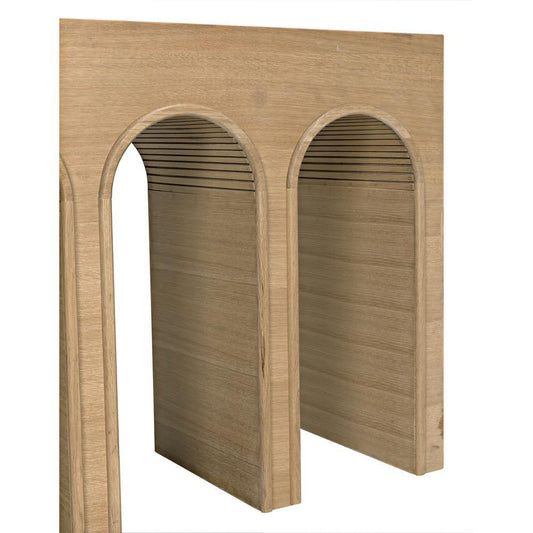 Noir Enzo Console White Oak