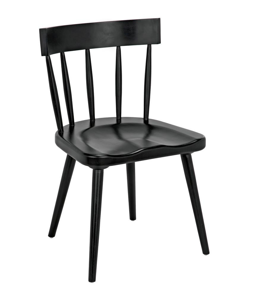 Noir Esme Dining Chair Hand-Rubbed Black