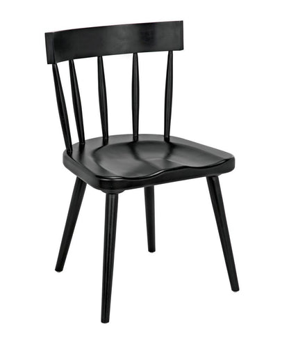 Noir Esme Dining Chair Hand-Rubbed Black