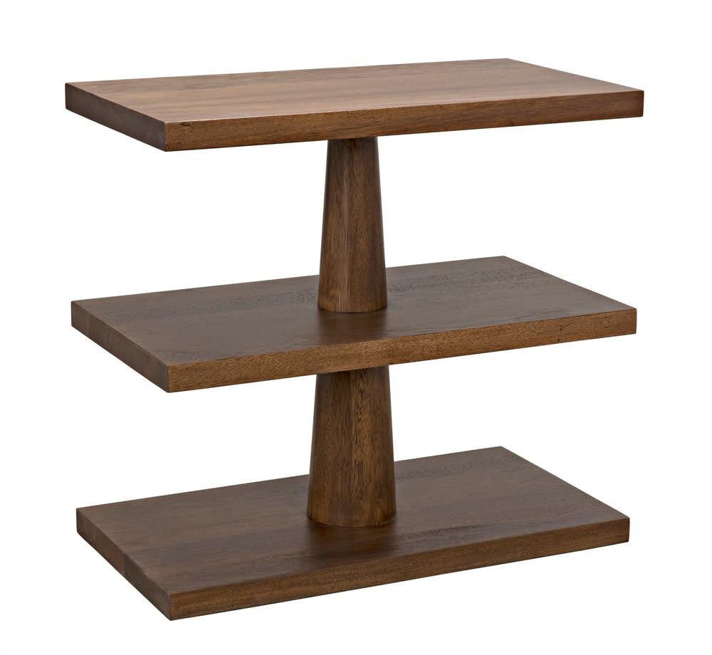 Noir Fatima Side Table Dark Walnut