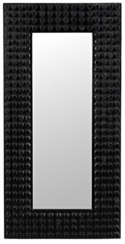 Noir Faustus Mirror Charcoal Black