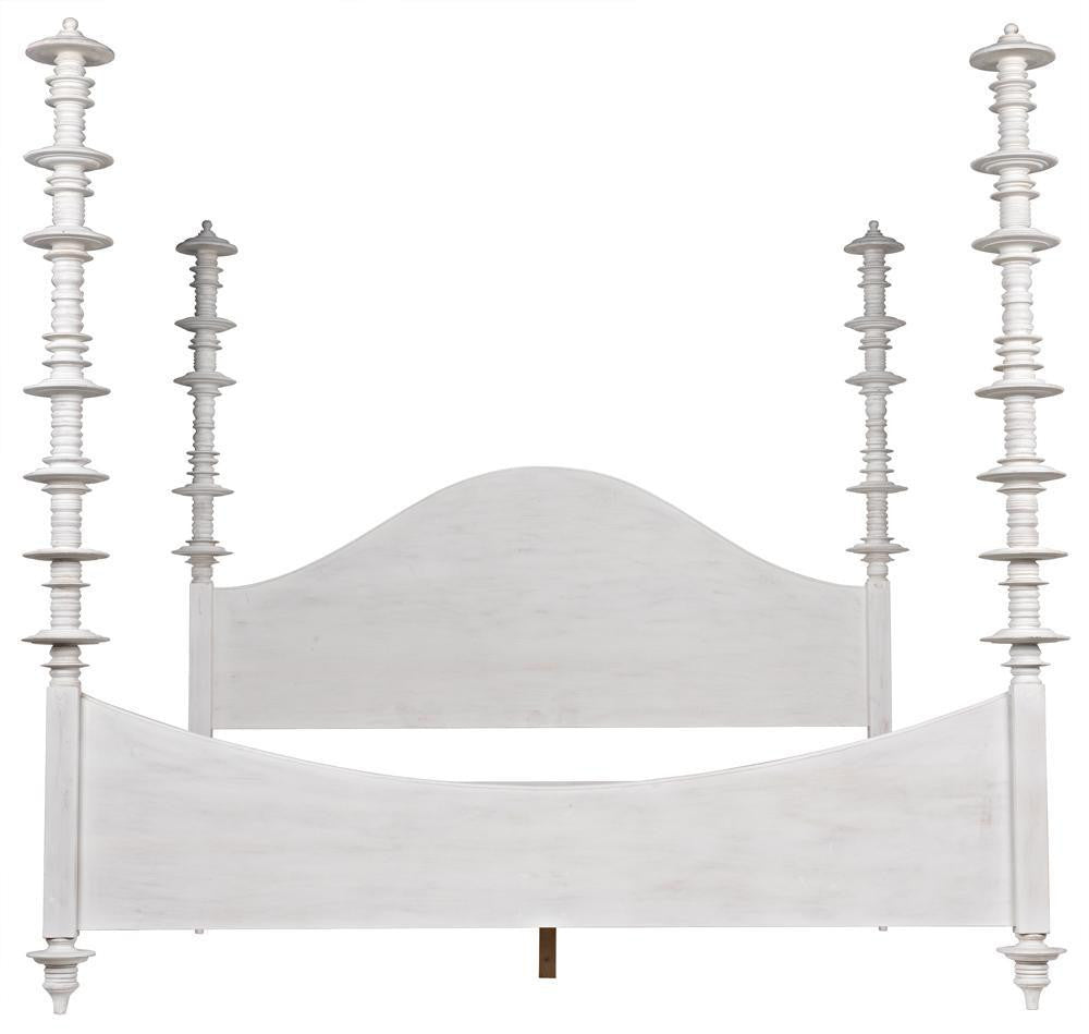 Noir Ferret Bed, Eastern King, White Wasj