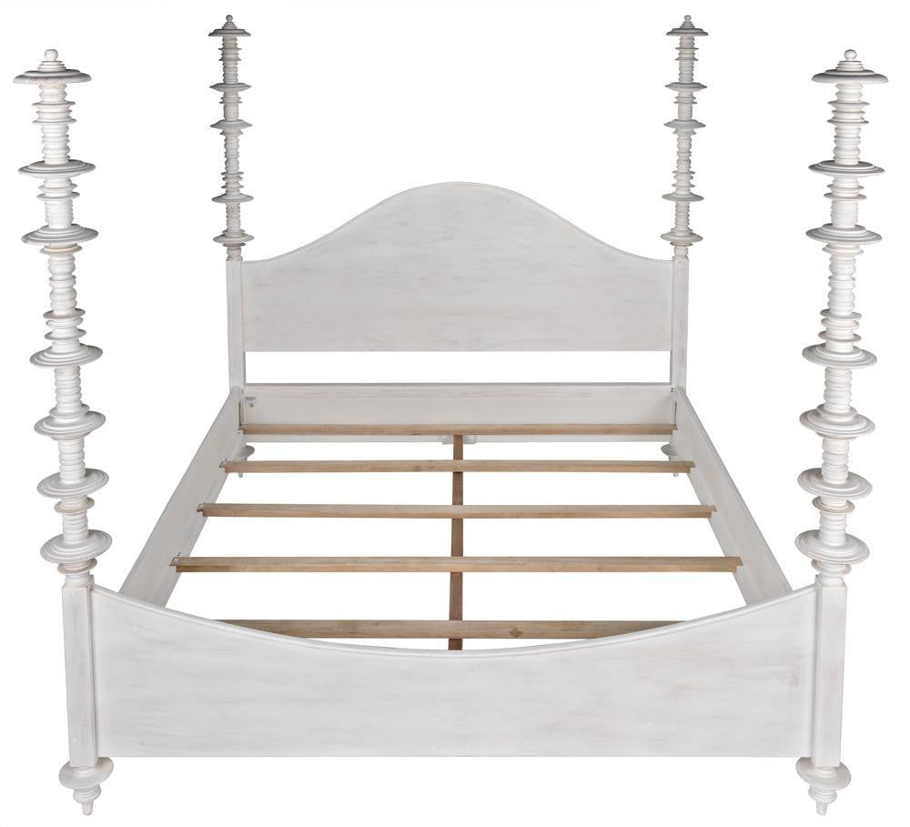 Noir Ferret Bed, Eastern King, White Wasj
