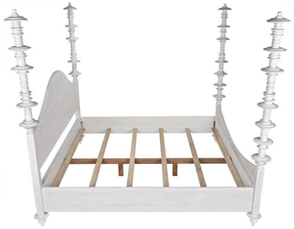 Noir Ferret Bed, Eastern King, White Wasj