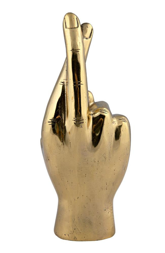 Noir Fingers Crossed Sculpture