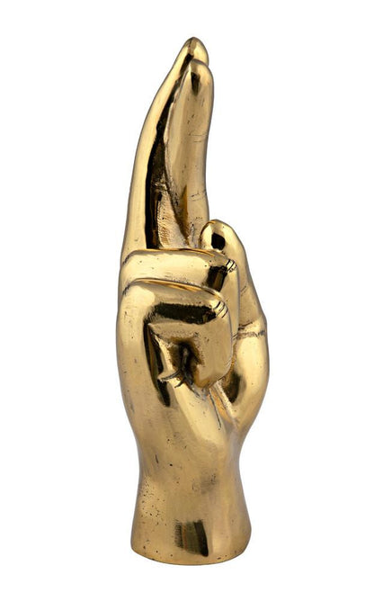 Noir Fingers Crossed Sculpture
