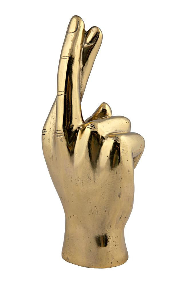 Noir Fingers Crossed Sculpture