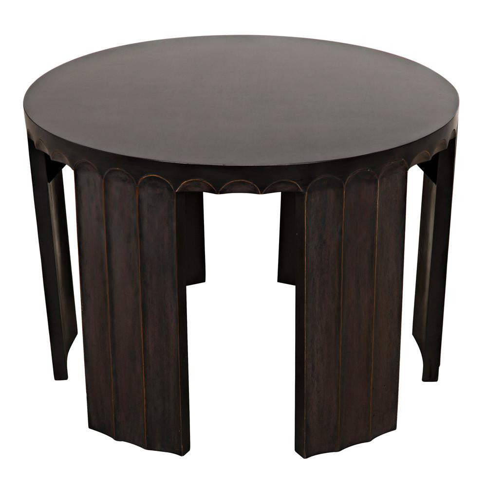 Noir Fluted Side Table