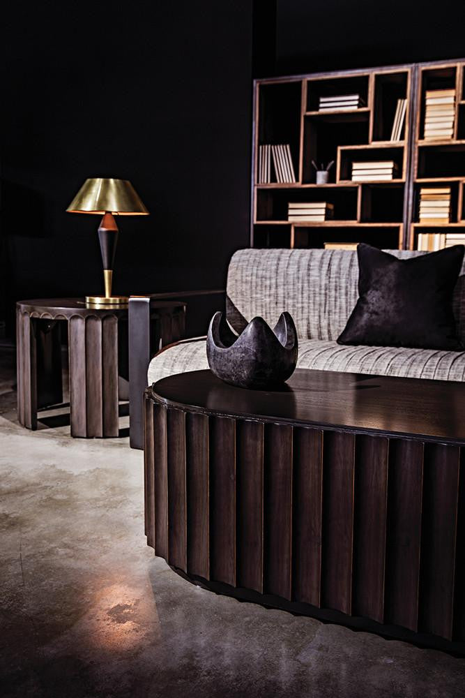 Noir Fluted Side Table
