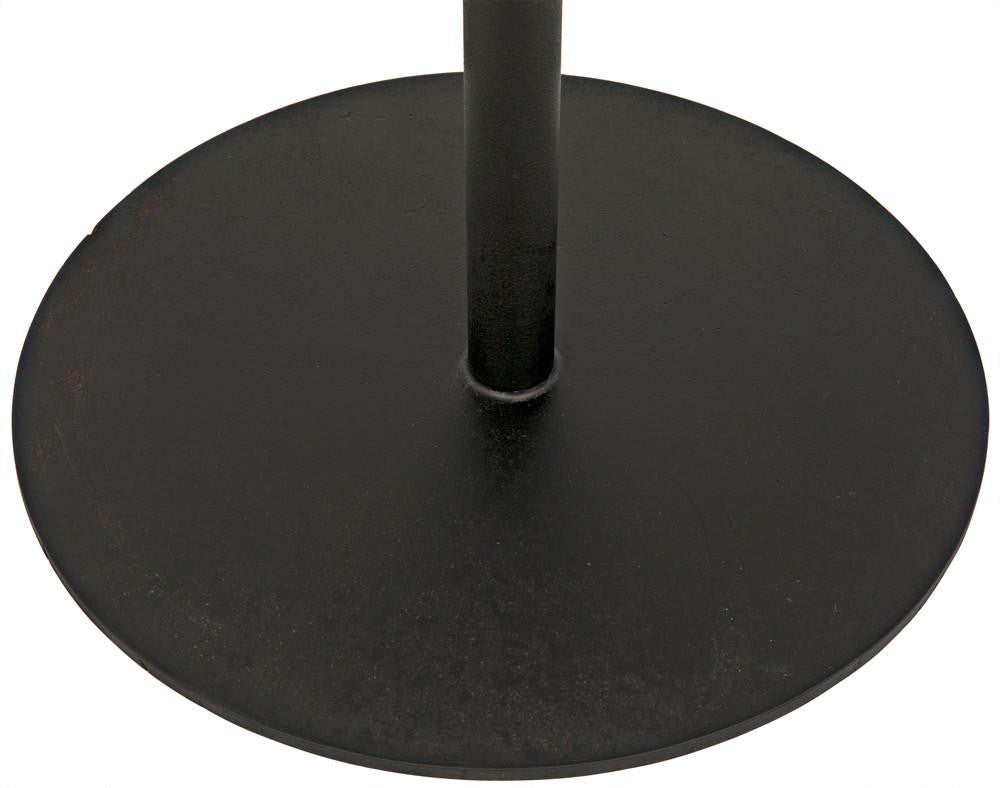 Noir Ford Side Table, Gold Teak, Matte Black Base, 20"H (GTAB857SGT YUU6013NPW)