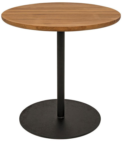 Noir Ford Side Table, Gold Teak, Matte Black Base, 20"H (GTAB857SGT YUU6013NPW)