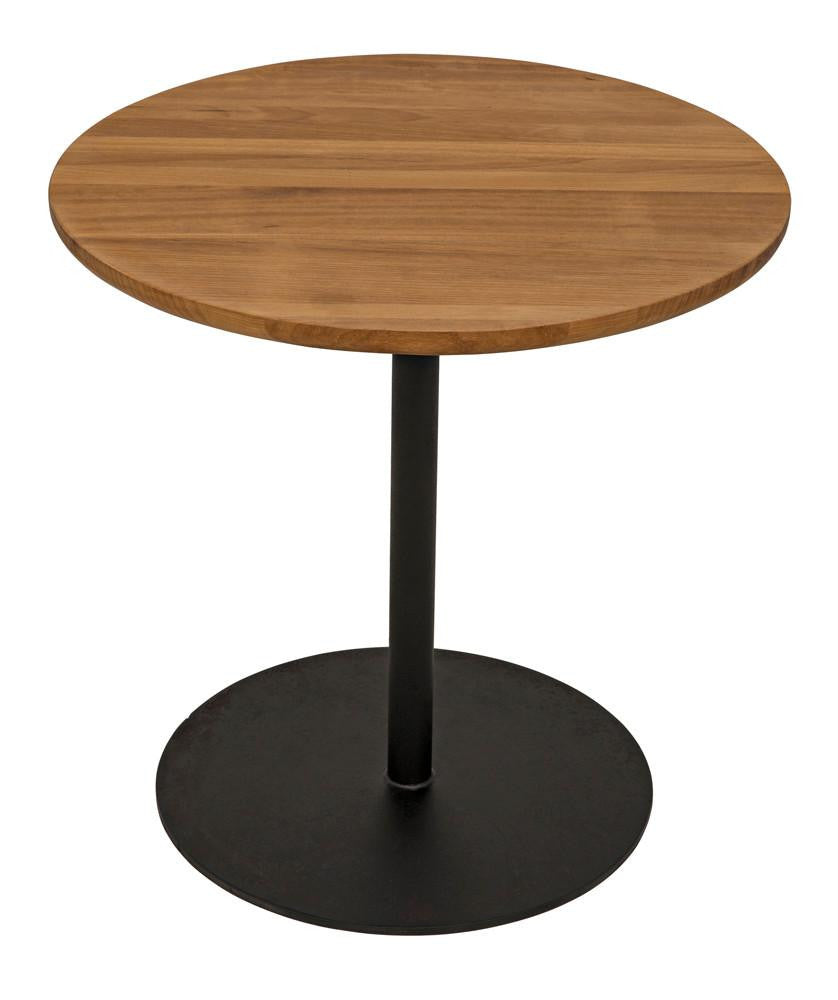 Noir Ford Side Table, Gold Teak, Matte Black Base, 20"H (GTAB857SGT YUU6013NPW)