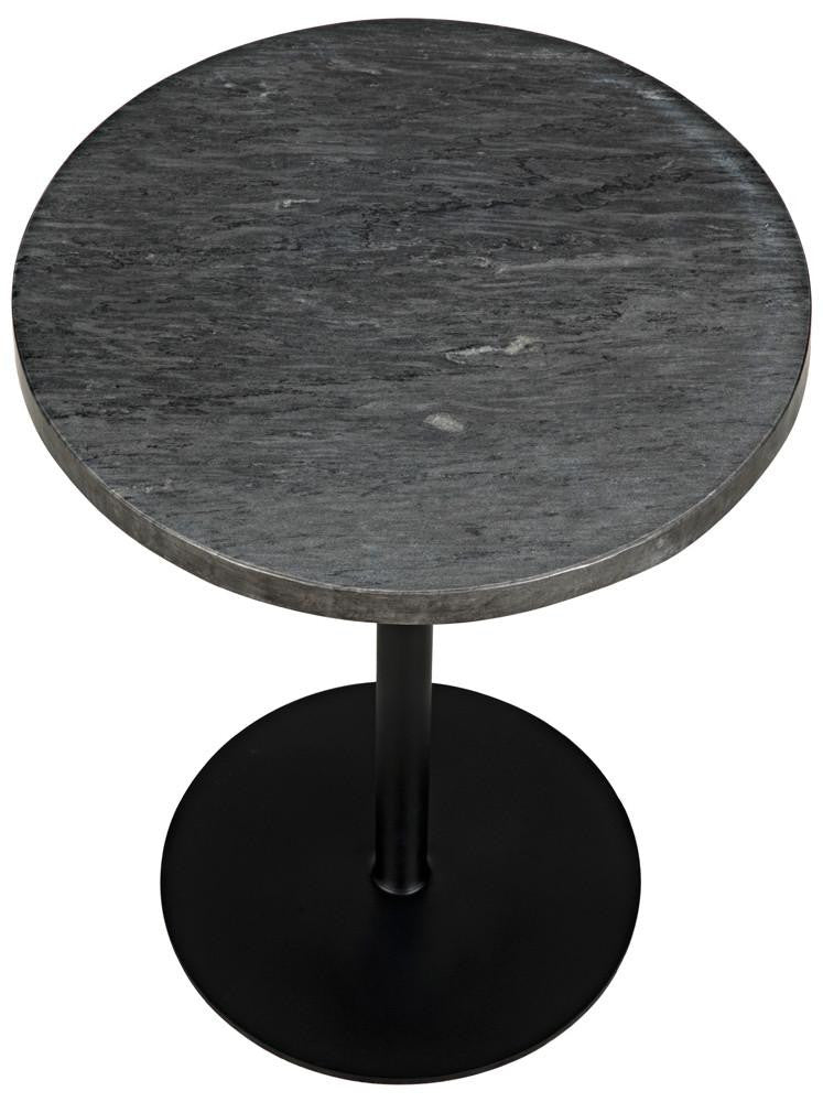 Noir Ford Side Table, Matte Black, 25.5"H (GTAB878MTB-L YUU6013NPV)