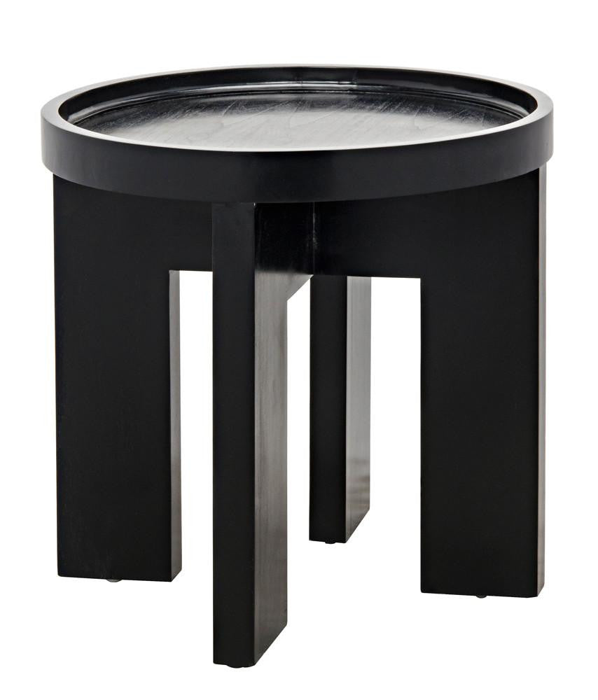 Noir Gavin Side Table Hand-Rubbed Black
