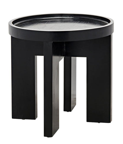 Noir Gavin Side Table Hand-Rubbed Black