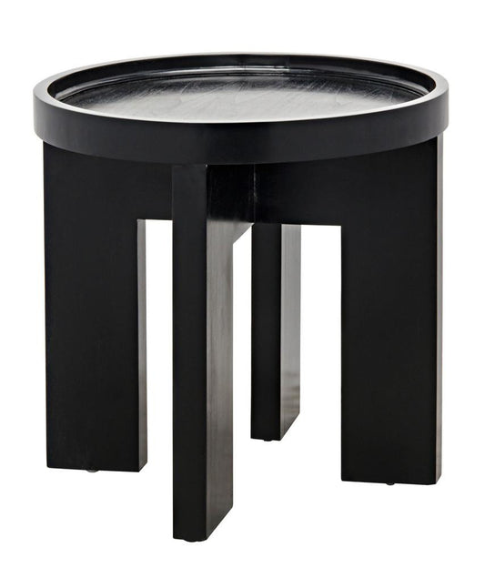 Noir Gavin Side Table Hand-Rubbed Black