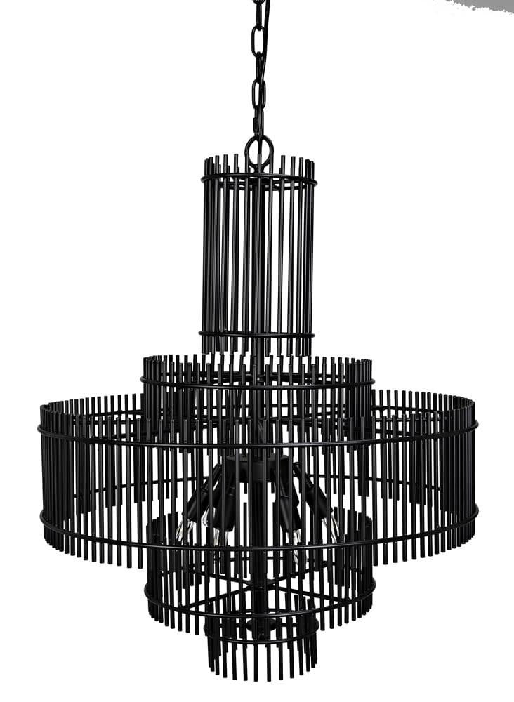 Noir Ghost Chandelier Matte Black