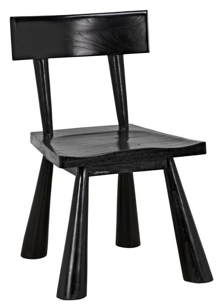 Noir Gilbert Dining Chair Black Charcoal