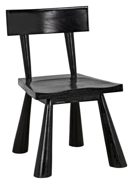 Noir Gilbert Dining Chair Black Charcoal