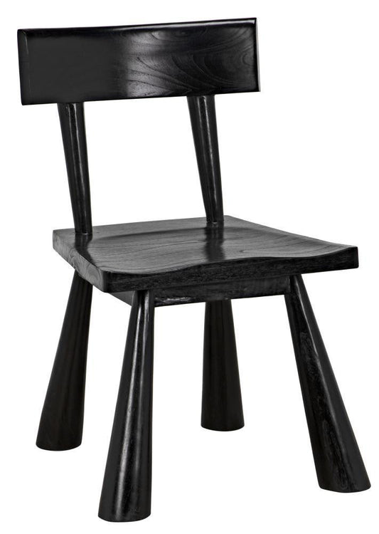 Noir Gilbert Dining Chair Black Charcoal