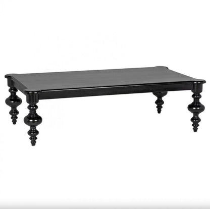 Noir Graff Coffee Table, Hand Rubbed Black Hand Rubbed Black