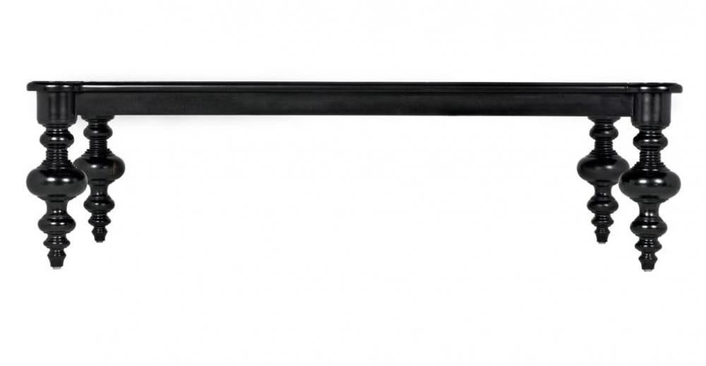 Noir Graff Coffee Table, Hand Rubbed Black