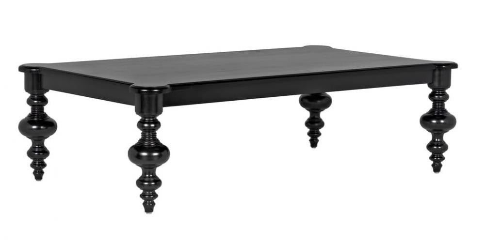 Noir Graff Coffee Table, Hand Rubbed Black