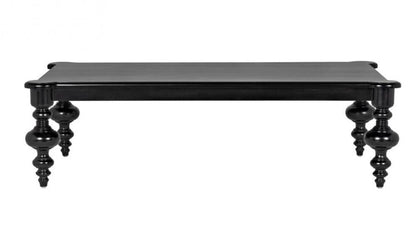 Noir Graff Coffee Table, Hand Rubbed Black
